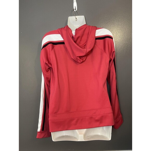 Nike Hoodie Womens Medium Red Full Zip Track Jacket Swoosh Athletic 250856-679 - Picture 4 of 8
